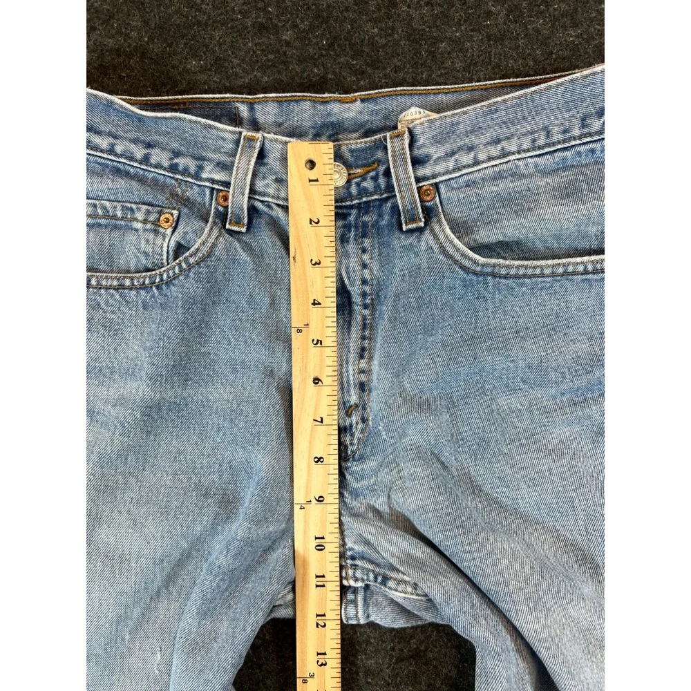 Vintage 90s Levis 550 Red Tab Jeans Mens 32x34 Relaxed Fit Light Wash Denim